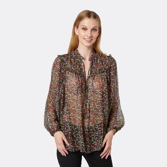 5. NWT JOIE EPWORTH LONG SLEEVE SILK TOP SIZE XXS - Picture 5 of 8